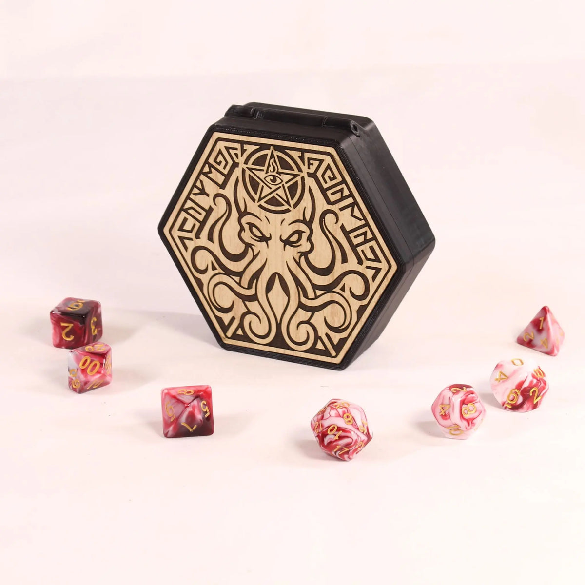 Caja Hexagonal para Dados DnD