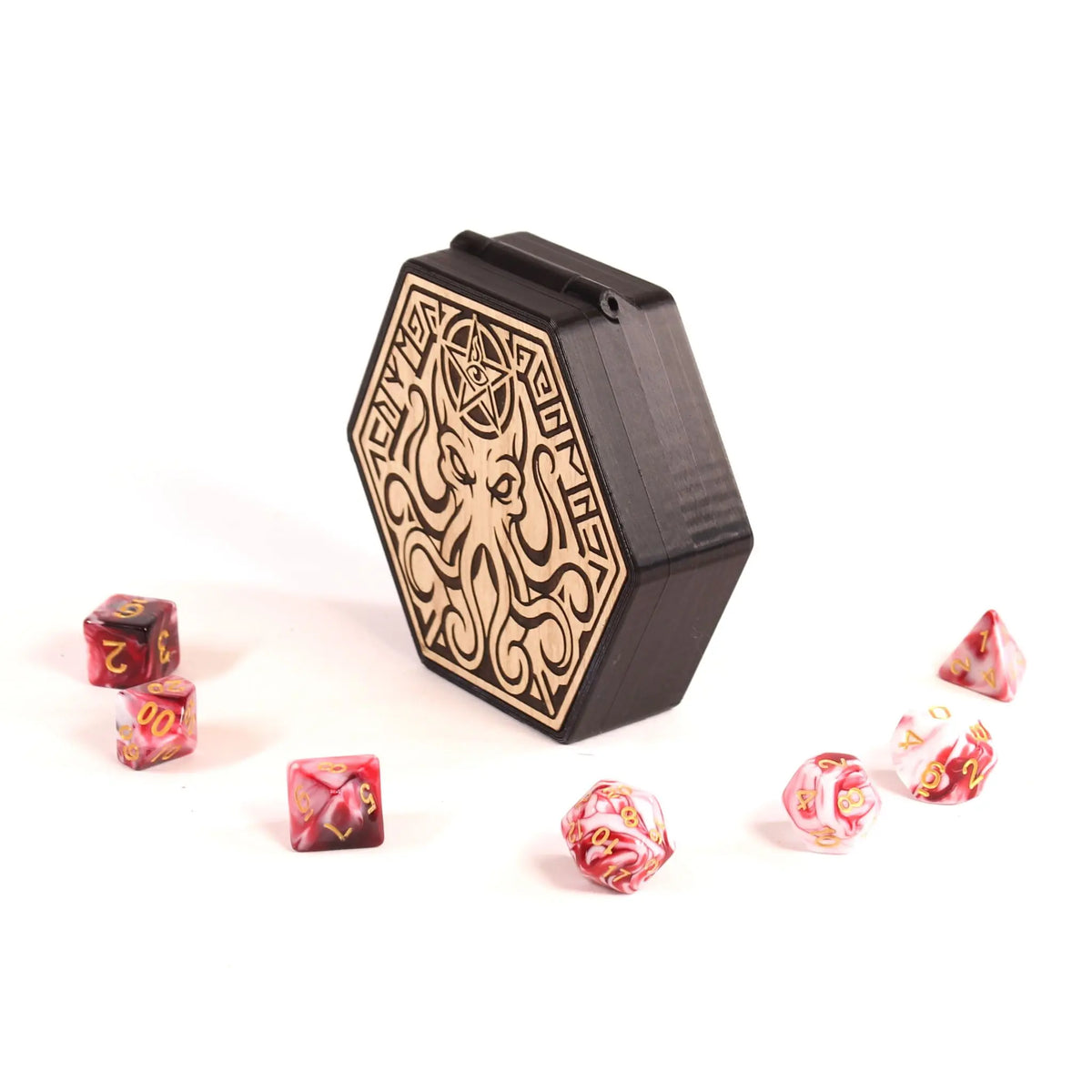 Caja Hexagonal para Dados DnD