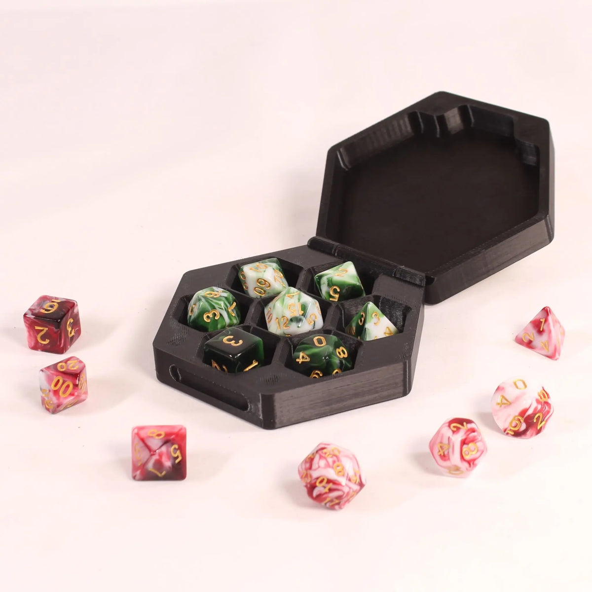 Caja Hexagonal para Dados DnD