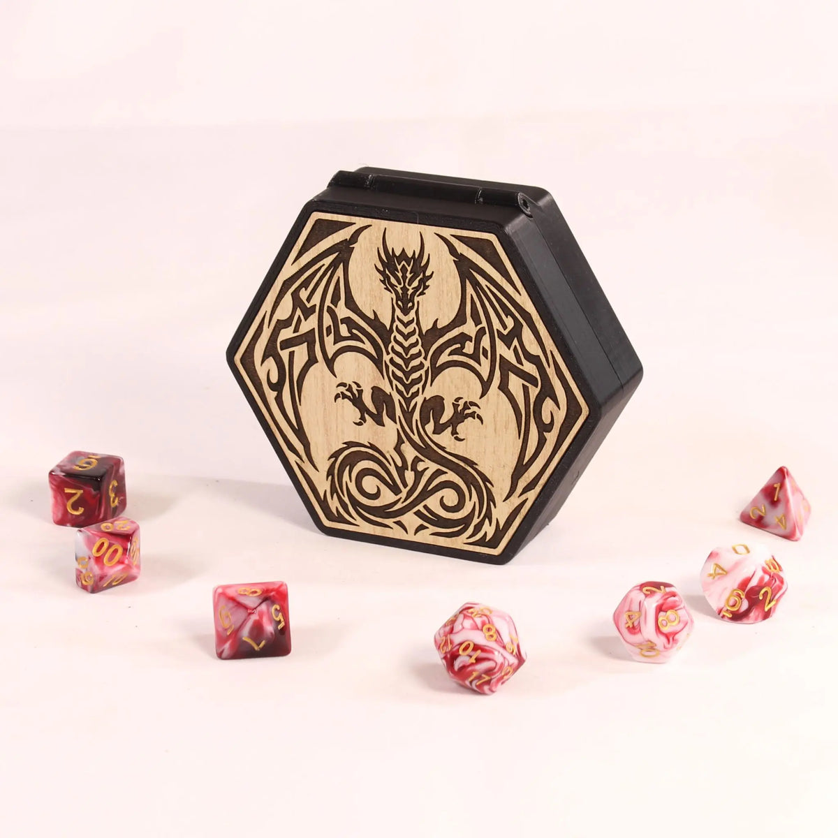 Caja Hexagonal para Dados DnD