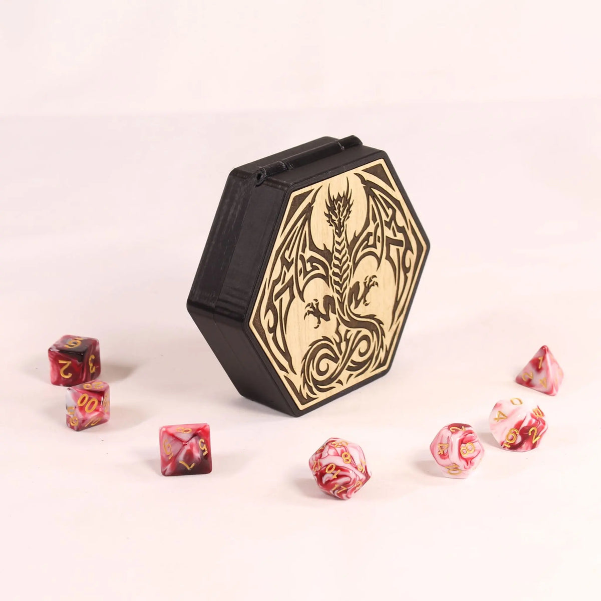 Caja Hexagonal para Dados DnD