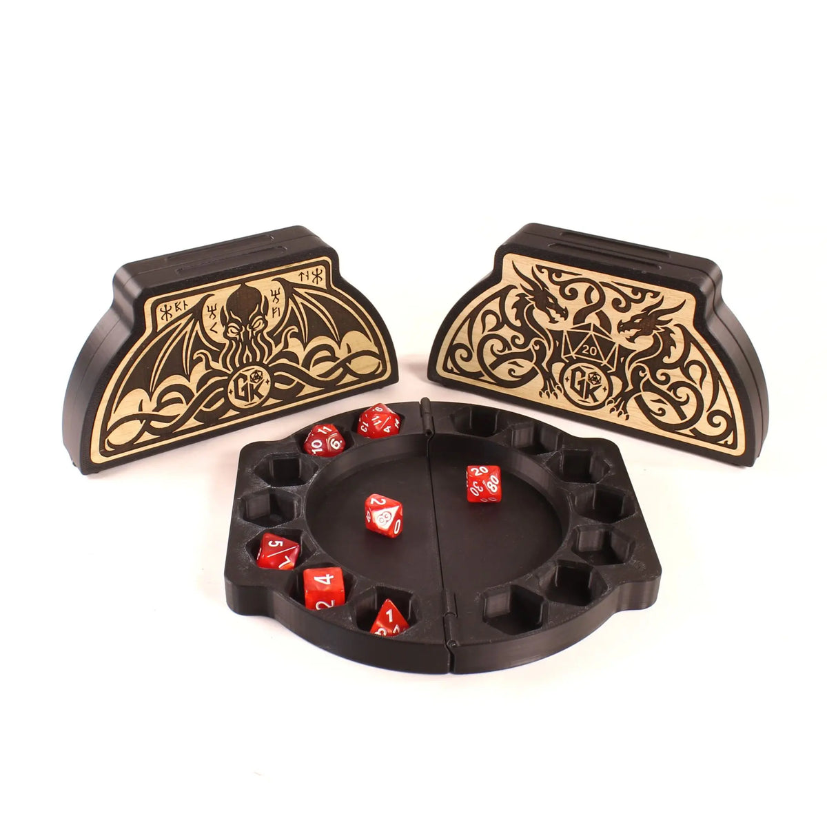 Caja Portátil y Bandeja "Mini Coliseo" para Dados (1 Set)