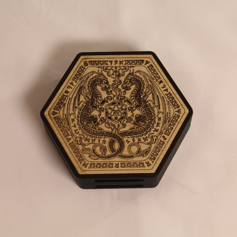 Caja Hexagonal para Dados DnD