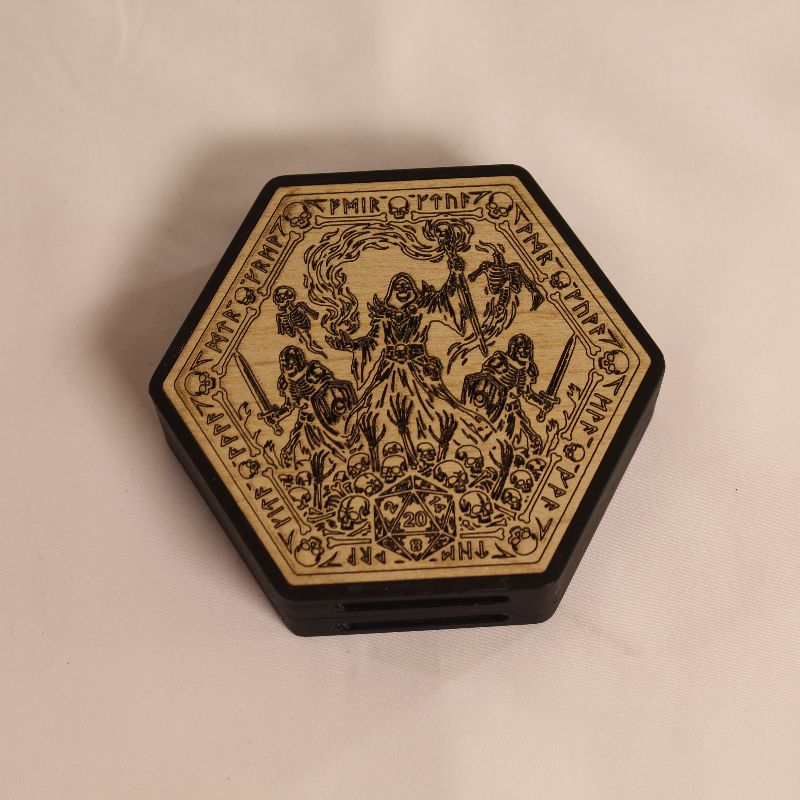 Caja Hexagonal para Dados DnD