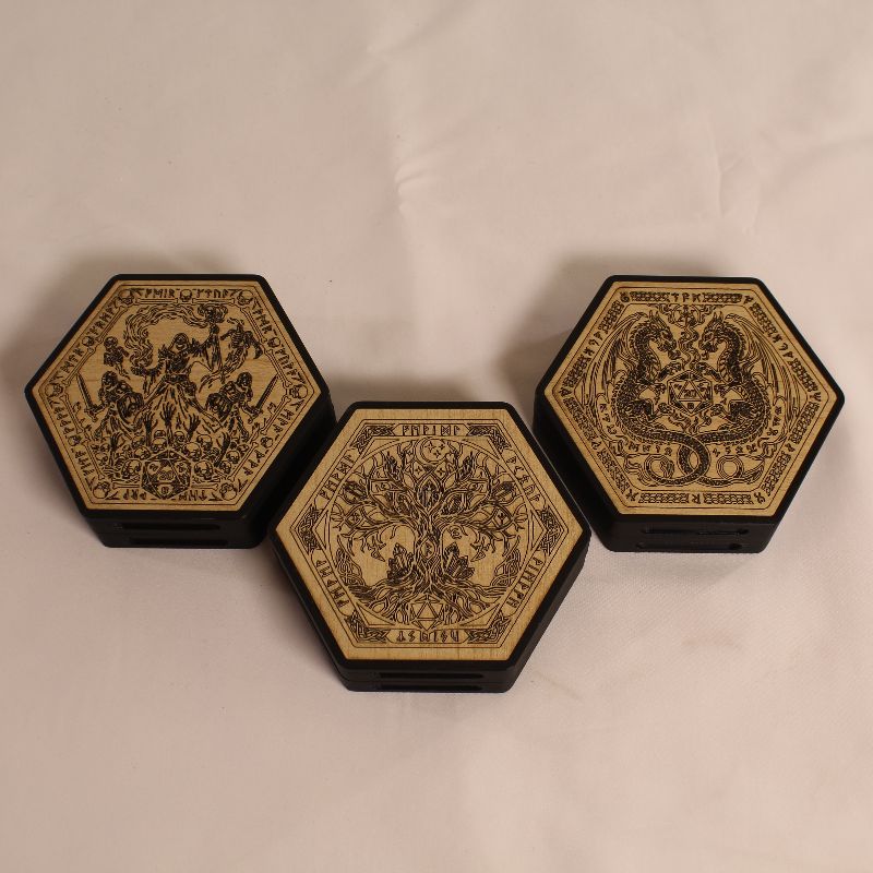 Caja Hexagonal para Dados DnD