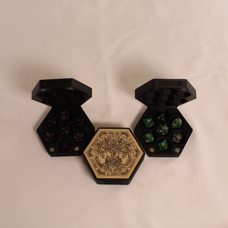 Caja Hexagonal para Dados DnD