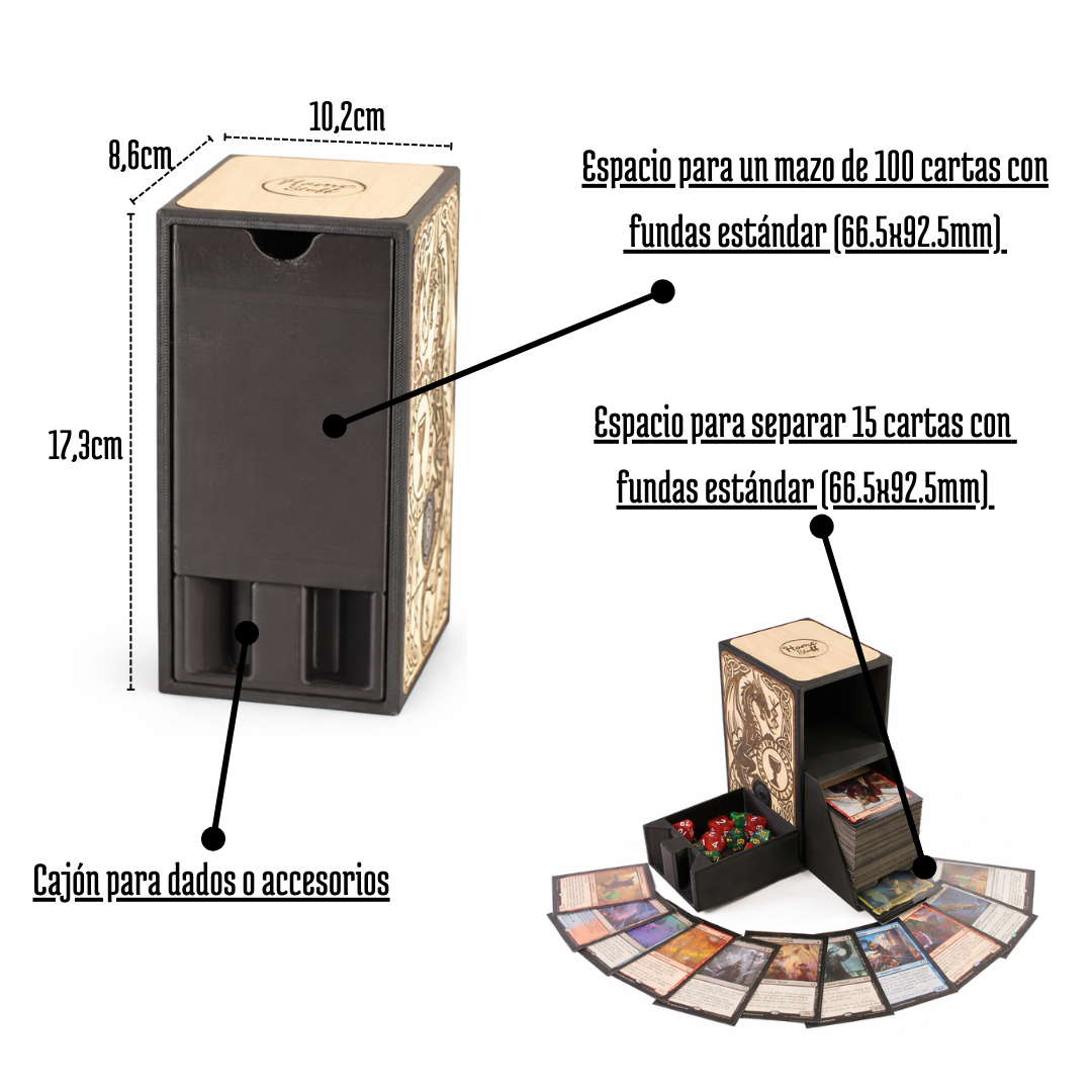 Batión-100 | Deck box para cartas y dados